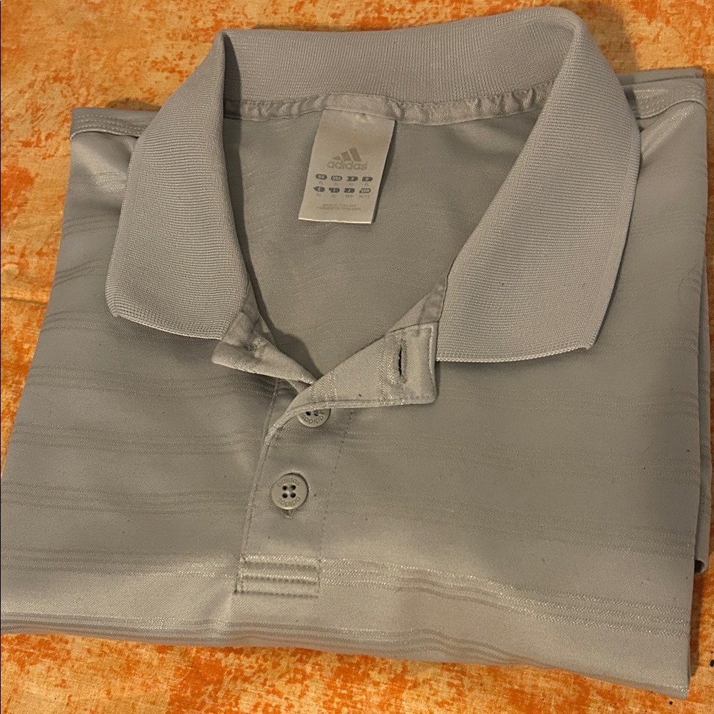 Adidas Men's Light Gray Polo Shirt